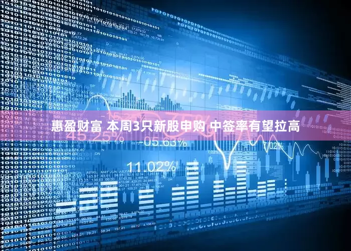 惠盈财富 本周3只新股申购 中签率有望拉高