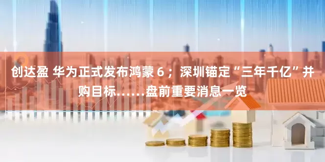 创达盈 华为正式发布鸿蒙６；深圳锚定“三年千亿”并购目标……盘前重要消息一览